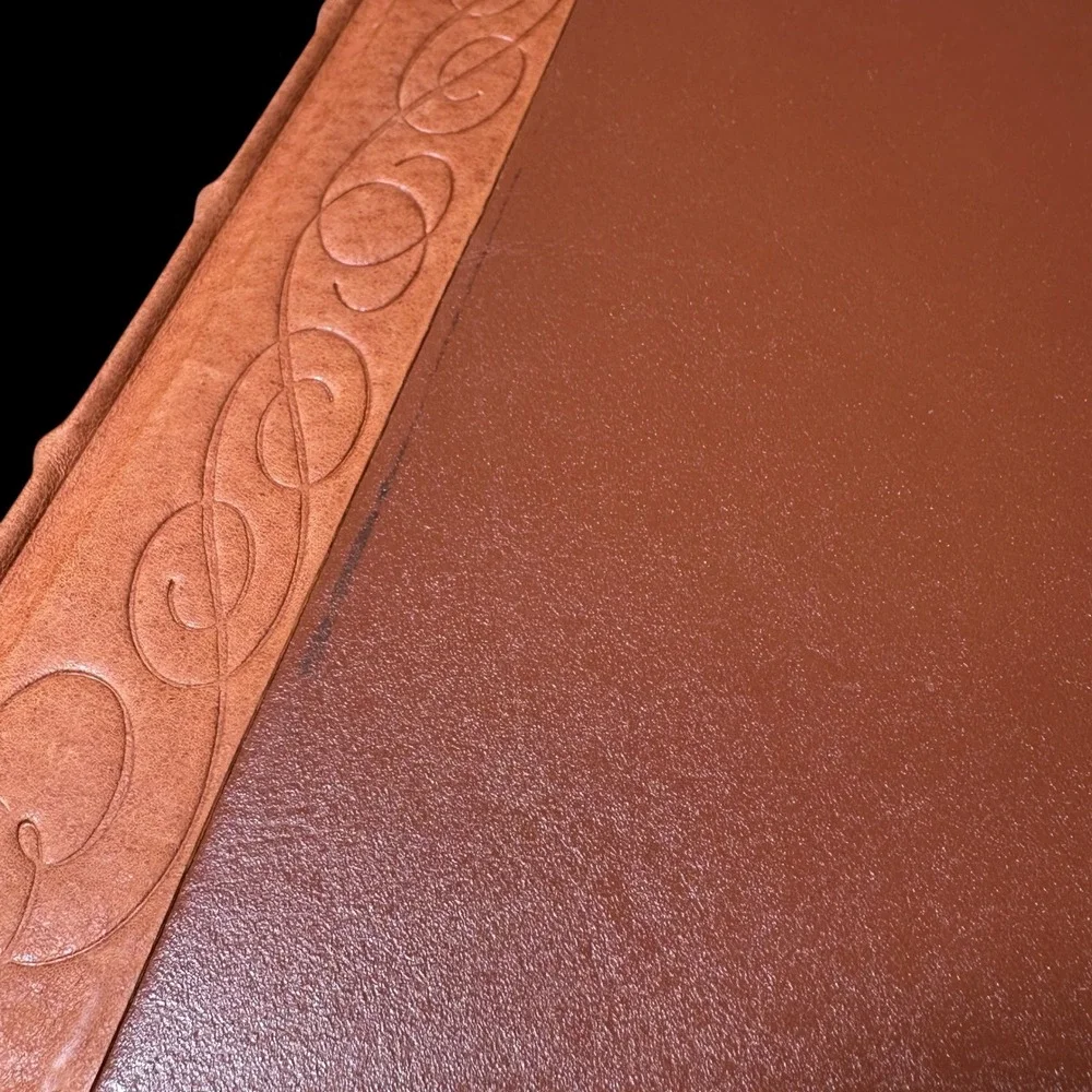 ArtWorks International Brown Leather Lined Journal Gold Gilt Edge Ribbon